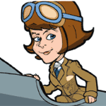 amelia earhart cartoon